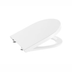 Tapa y asiento para inodoro compacto Roca Inspira Round amortiguada A80152C00B